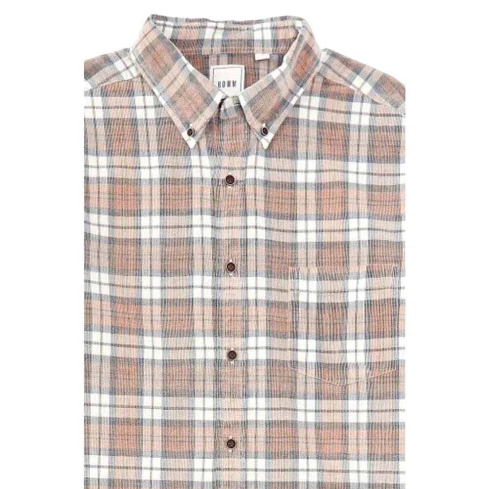 Rowm Big & Tall Nomad Collection Long Sleeve Large Plaid Corduroy Shirt LT